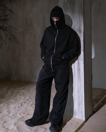 Siyah Balaclava Hoodie