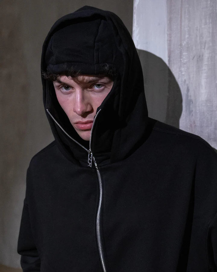 Siyah Balaclava Hoodie