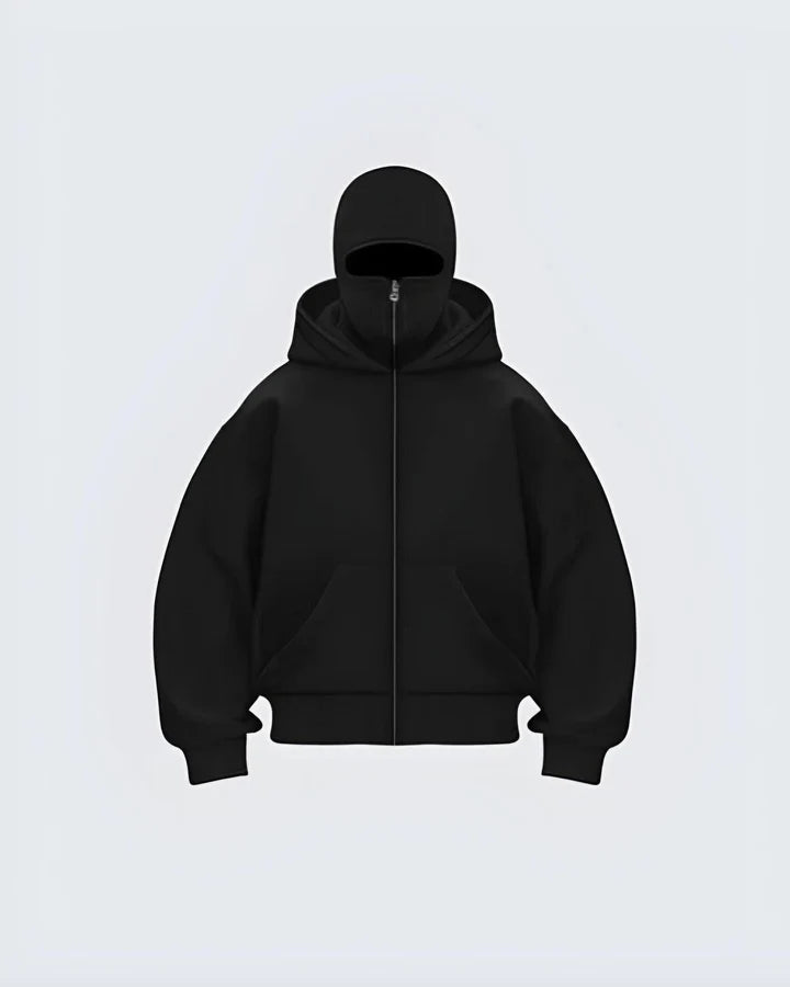 Siyah Balaclava Hoodie