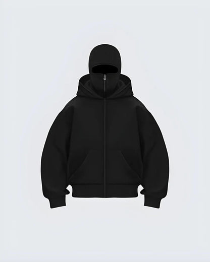 Siyah Balaclava Hoodie